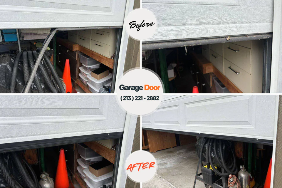 Before and after: garage door repair Springfield, KY